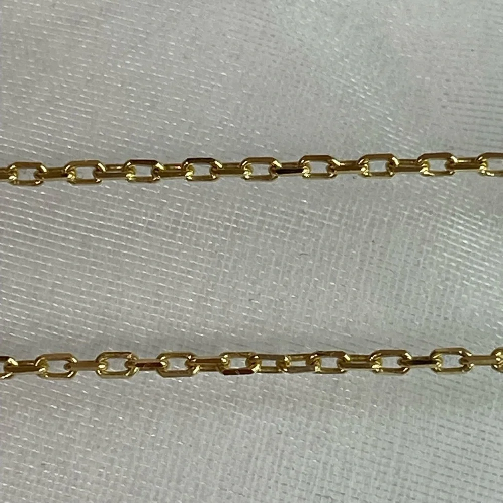 14K YELLOW GOLD small paperclip link chain REAL GOLD 18” - Picture 10 of 13